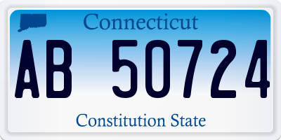 CT license plate AB50724