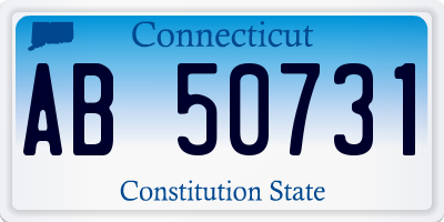 CT license plate AB50731