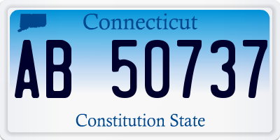 CT license plate AB50737