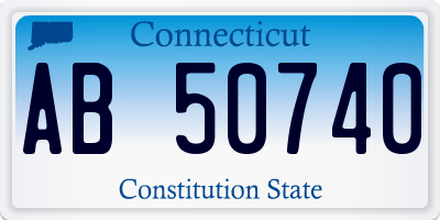 CT license plate AB50740