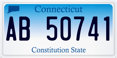 CT license plate AB50741