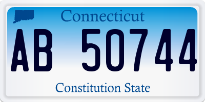 CT license plate AB50744