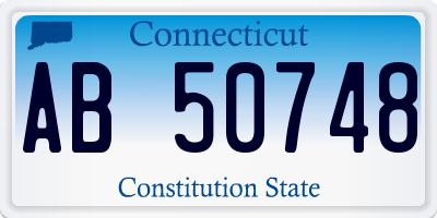 CT license plate AB50748