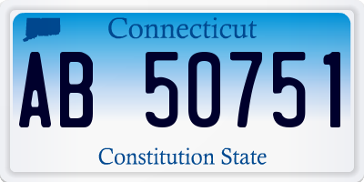 CT license plate AB50751