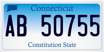CT license plate AB50755