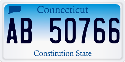 CT license plate AB50766