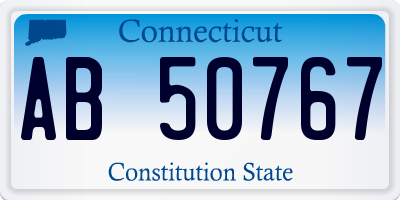 CT license plate AB50767