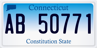 CT license plate AB50771