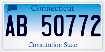 CT license plate AB50772