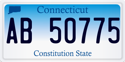 CT license plate AB50775