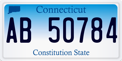 CT license plate AB50784