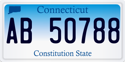 CT license plate AB50788