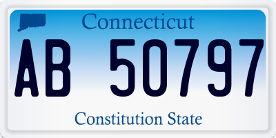 CT license plate AB50797