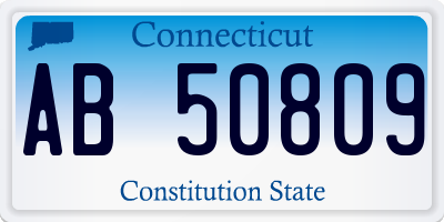 CT license plate AB50809