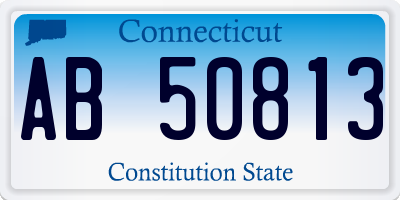 CT license plate AB50813