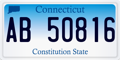 CT license plate AB50816