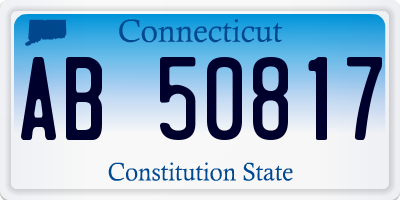 CT license plate AB50817