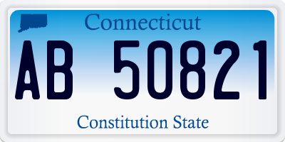 CT license plate AB50821