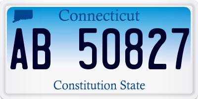 CT license plate AB50827