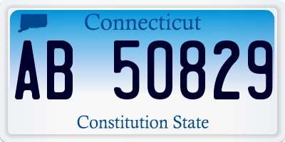 CT license plate AB50829