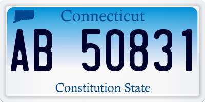 CT license plate AB50831