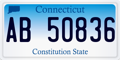 CT license plate AB50836