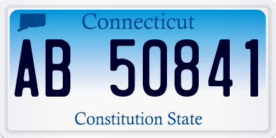 CT license plate AB50841