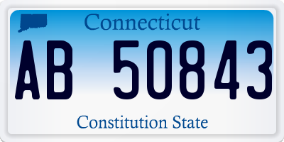 CT license plate AB50843