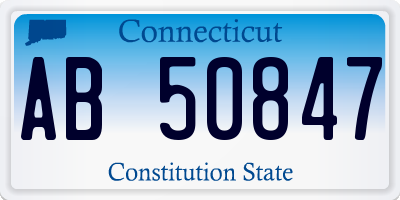 CT license plate AB50847