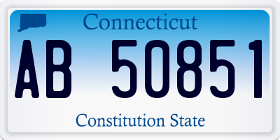 CT license plate AB50851