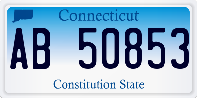 CT license plate AB50853