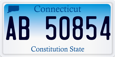 CT license plate AB50854