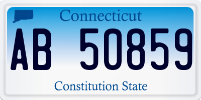 CT license plate AB50859