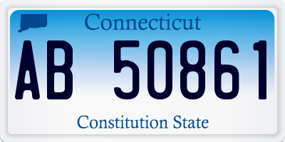 CT license plate AB50861