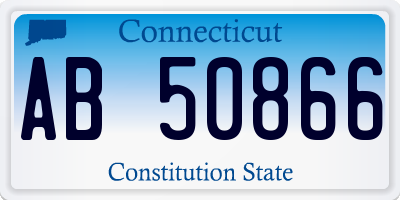 CT license plate AB50866