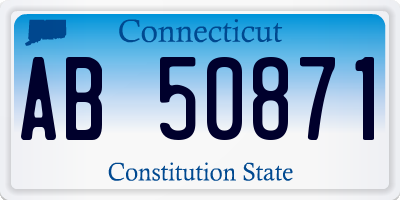 CT license plate AB50871