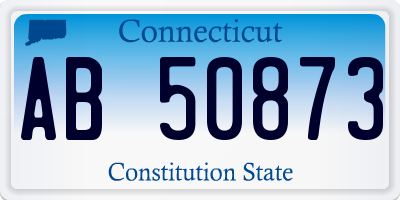 CT license plate AB50873