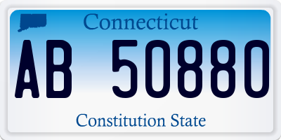 CT license plate AB50880