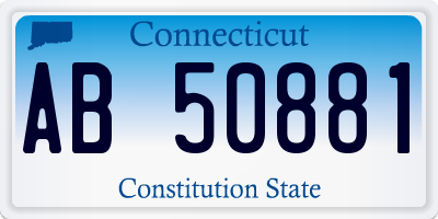 CT license plate AB50881