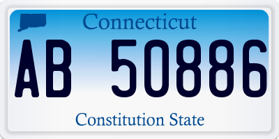 CT license plate AB50886