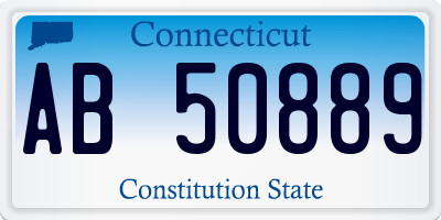 CT license plate AB50889