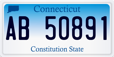 CT license plate AB50891