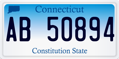 CT license plate AB50894