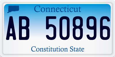 CT license plate AB50896