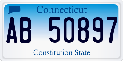 CT license plate AB50897