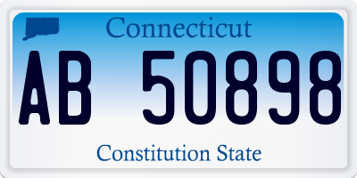 CT license plate AB50898