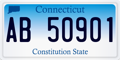 CT license plate AB50901