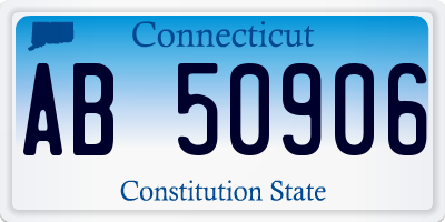 CT license plate AB50906