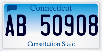 CT license plate AB50908
