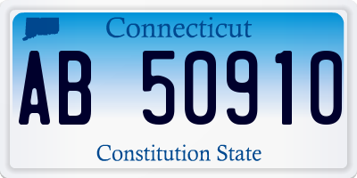 CT license plate AB50910